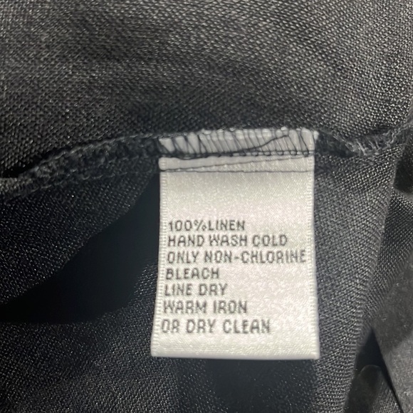 Nwt Talbots  100% Irish linen black button down blouse size 14. - Picture 6 of 10